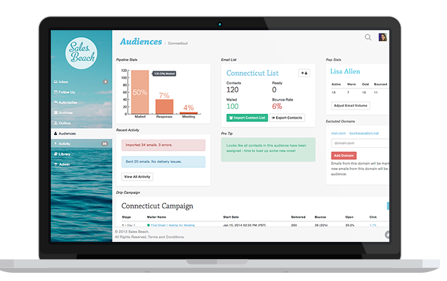 Sales Beach Dashboard